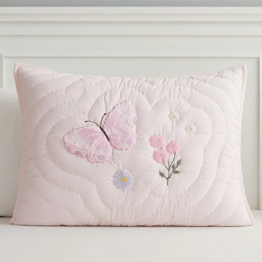 NEW Pottery Barn Wildflower Butterfly Full/Queen Comforter Quilt Bedding SET